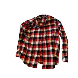 Club Room Red Black Checkered Flannel Mens L